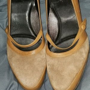 Tan Suede Mary Jane Heels 41